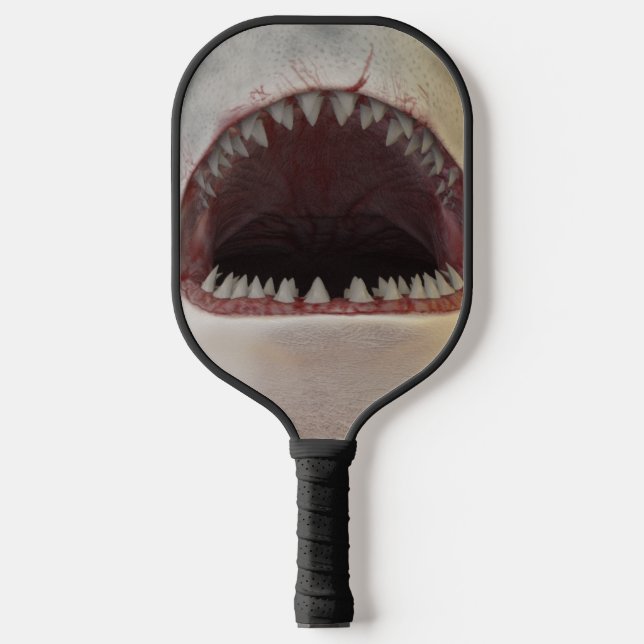 White Shark mouth Pickleball Paddle (Front)