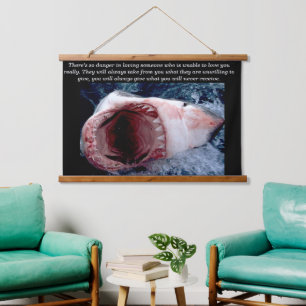 White Shark Rows of Teeth  Hanging Tapestry