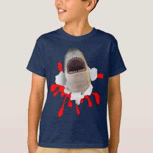 White Shark with blood T-Shirt