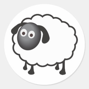 White Sheep Classic Round Sticker