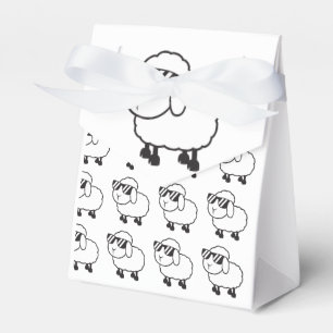 White Sheep in Sunglasses Cartoon Favour Box