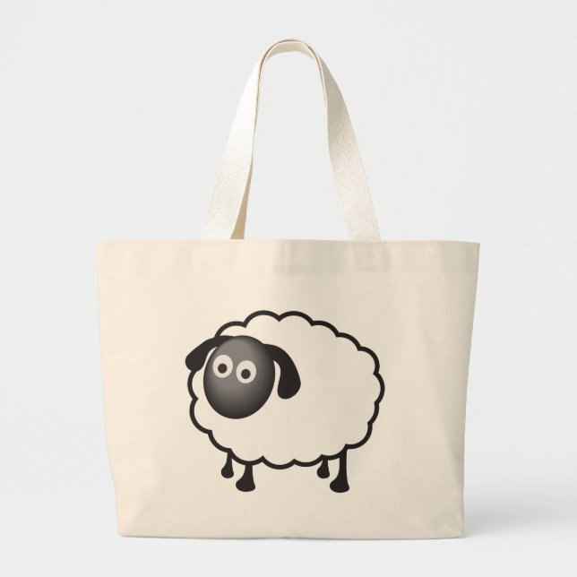 White Sheep Large Tote Bag (Front)