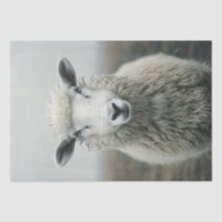 White Sheep Photo Decoupage