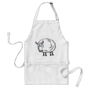 White sheep standard apron