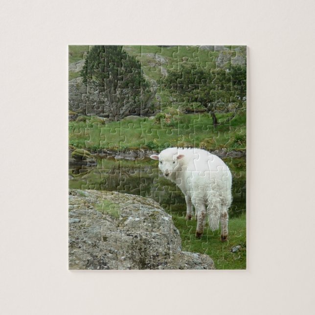 White Sheep, Wales & British Hilwalking Jigsaw Puzzle (Vertical)