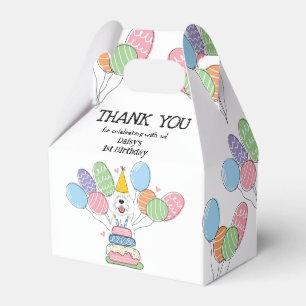 White Sheepadoodle Birthday Thank You Favour Box
