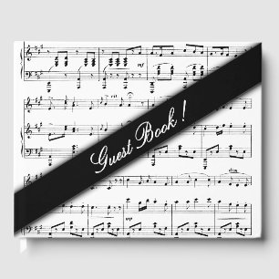 White Sheet Music Guest Book