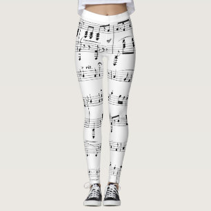 White Sheet Music Leggings