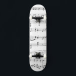 White Sheet Music Skateboard<br><div class="desc">White design sheet music</div>