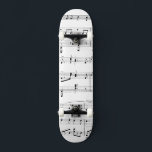White Sheet Music Skateboard<br><div class="desc">White design sheet music</div>