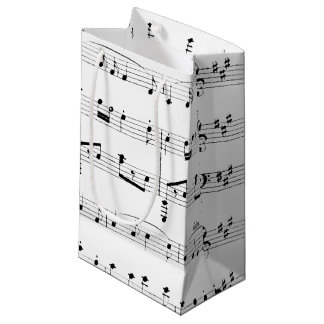 White Sheet Music Small Gift Bag