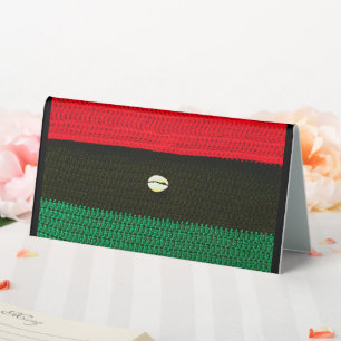 White Shell Red Black Green Designer Crochet Print