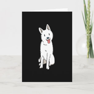White Shepherd dog Card