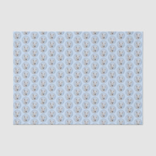 White Shepherd Painting - Cute Original Dog Art Tissue Paper