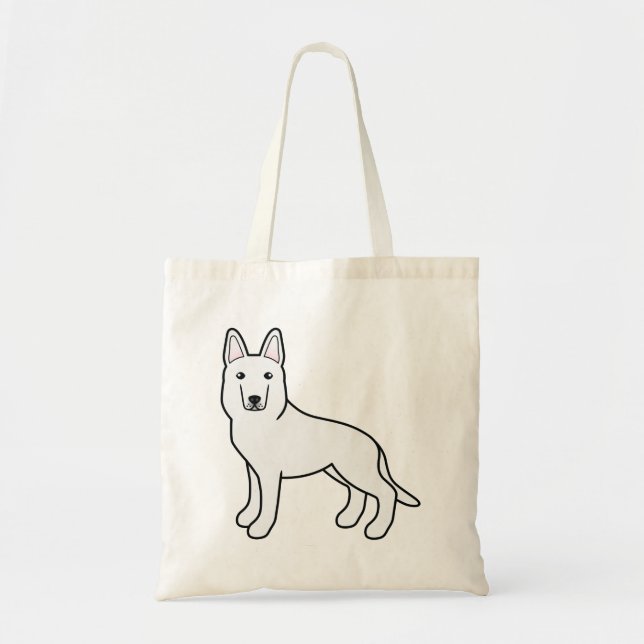 White Shepherd / White German Shepherd Dog Tote Bag (Front)