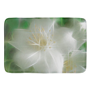 White Shiny Jasmine Bath Mat