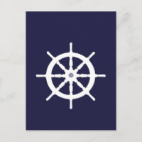 White ship's wheel.