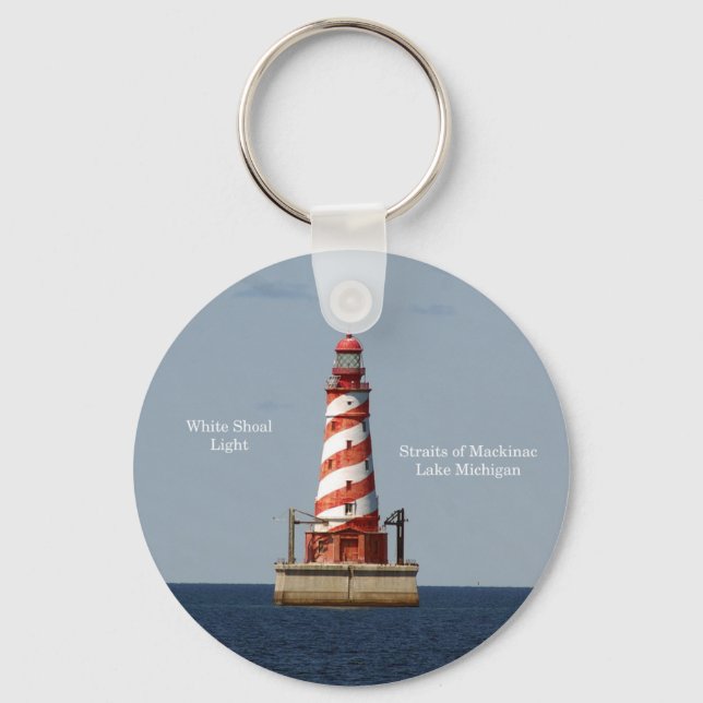 White Shoal Lighthouse key chain (Front)