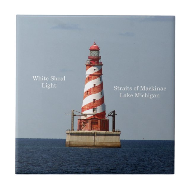 White Shoal Lighthouse tile (Front)