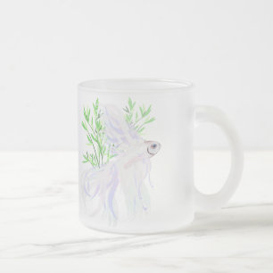 White Siamese Fighting Fish Mugs