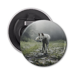 White Siberian Husky Bottle Opener