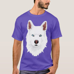 white Siberian Husky canine  white Snow Dog T-Shirt