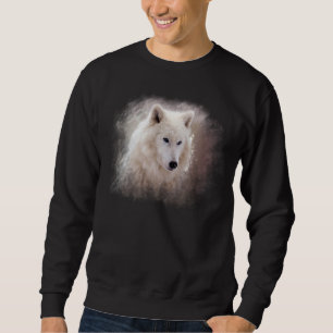 WHITE SIBERIAN HUSKY. SWEATSHIRT
