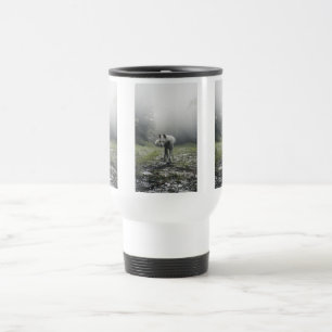 White Siberian Husky Travel Mug