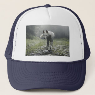 White Siberian Husky Trucker Hat
