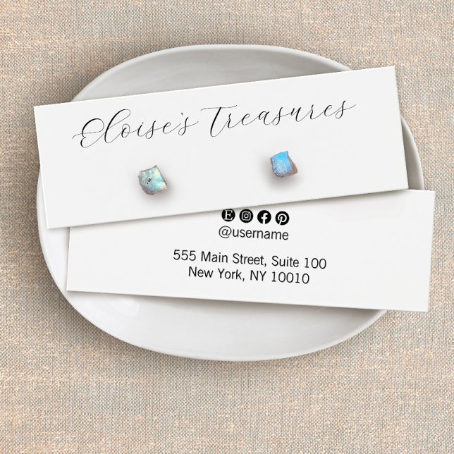 White Signature Script  Stud Earring Display (Creator Uploaded)