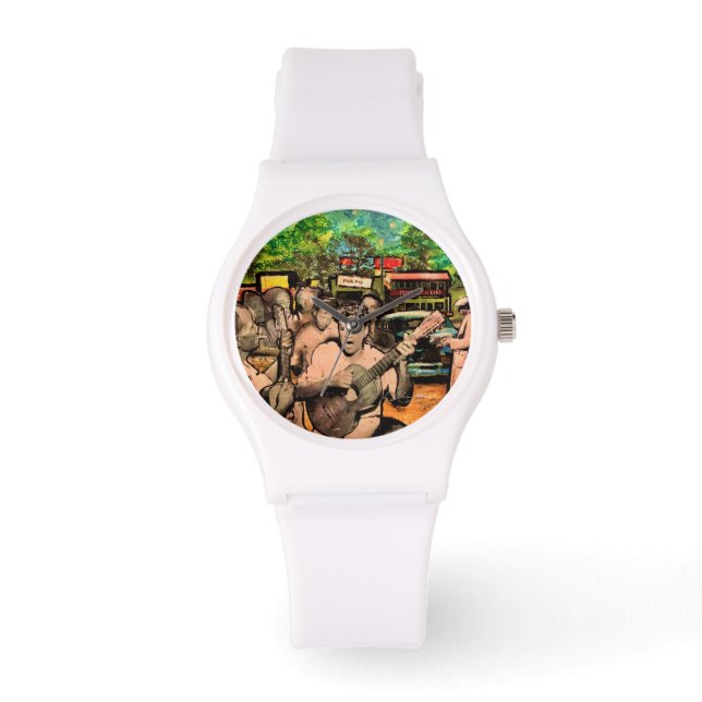 white silicone watch (Front)