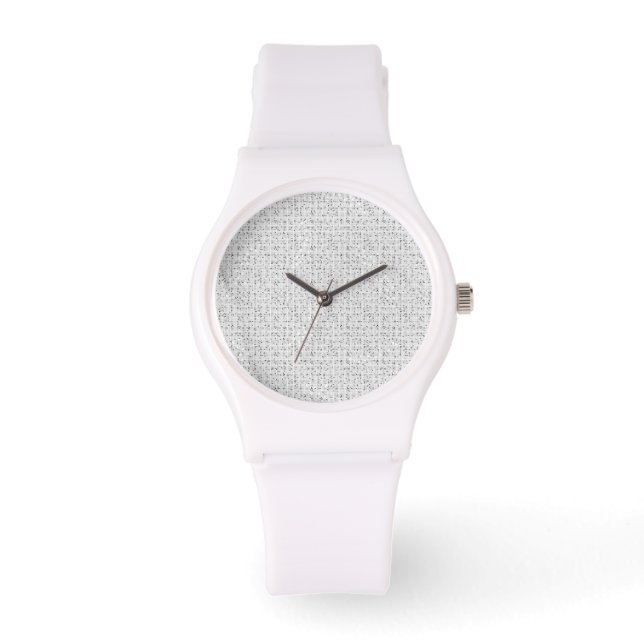 White Silicone Watch | Customisable & Stylish (Front)