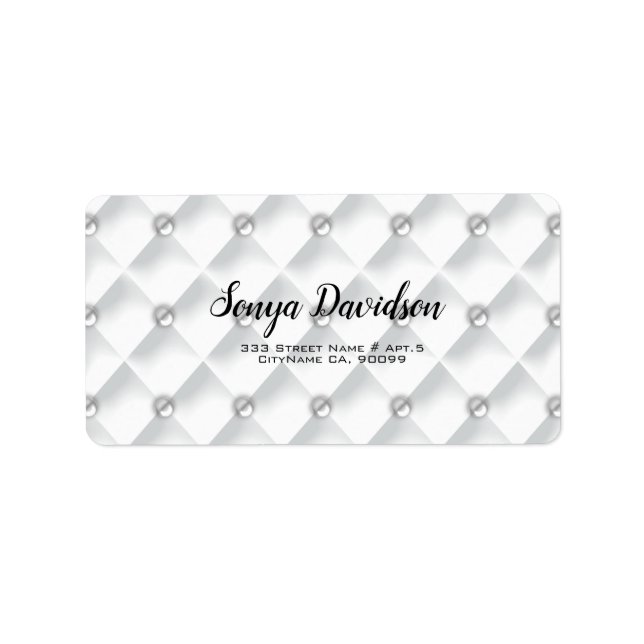 White Silk With Beads Label (Front)