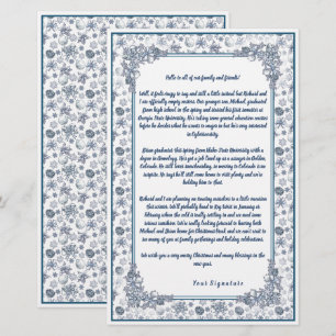 White Silver Christmas Family Newsletter Your Text Stationery