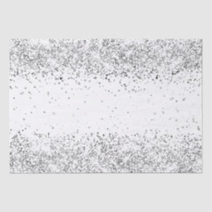 White silver glitter sparkle Christmas Xmas Tissue Paper
