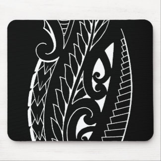 White silverfern New Zealand national symbol art Mouse Mat