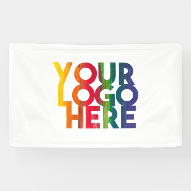 White Simple Business Logo Banner (Horizontal)