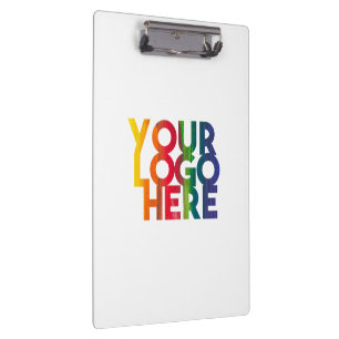White Simple Business Logo Clipboard