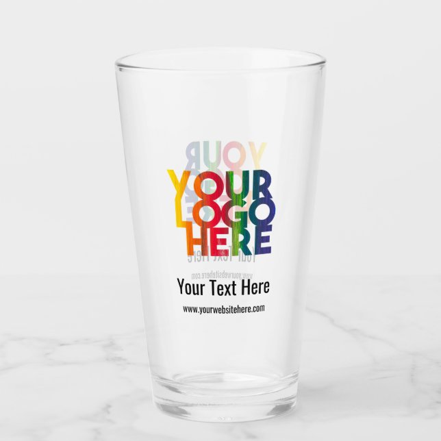 White Simple Business Logo Glass (Front)
