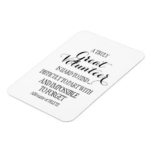 White simple clean volunteer appreciation gift magnet