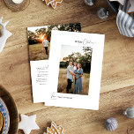 White Simple Modern Christmas Letter and Photo Holiday Card<br><div class="desc">Introducing our White Simple Modern Christmas Letter and Photo Holiday Card design, where simplicity meets elegance with a touch of Christmas charm. Offering a bright white and black aesthetic that brings a sense of clean sophistication to your holidays, making it a contemporary choice for those who appreciate a modern twist...</div>