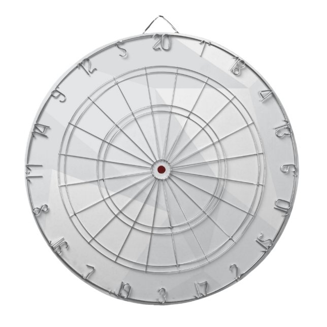 White, simple, modern, urban, cool, trendy pattern dartboard (Front)