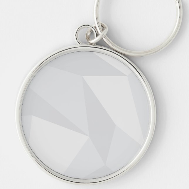 White, simple, modern, urban, cool, trendy pattern key ring (Front)