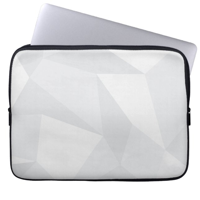 White, simple, modern, urban, cool, trendy pattern laptop sleeve (Front)