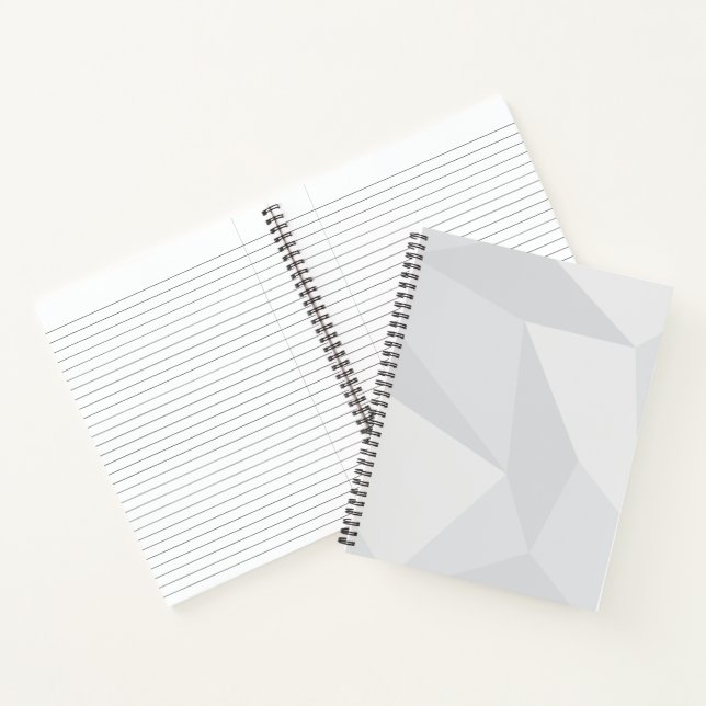 White, simple, modern, urban, cool, trendy pattern notebook (Inside)