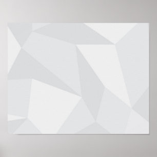 White, simple, modern, urban, cool, trendy pattern poster
