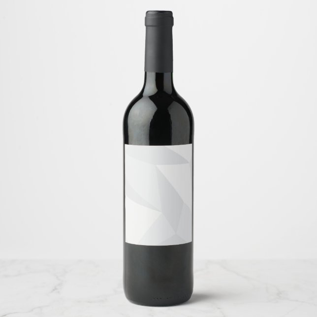 White, simple, modern, urban, cool, trendy pattern wine label (Front)