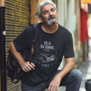 White Simple Old School Speed T-Shirt