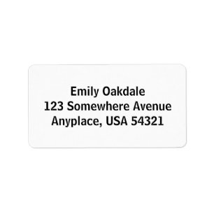 White Simple Plain Address Labels