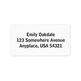 White Simple Plain Address Labels